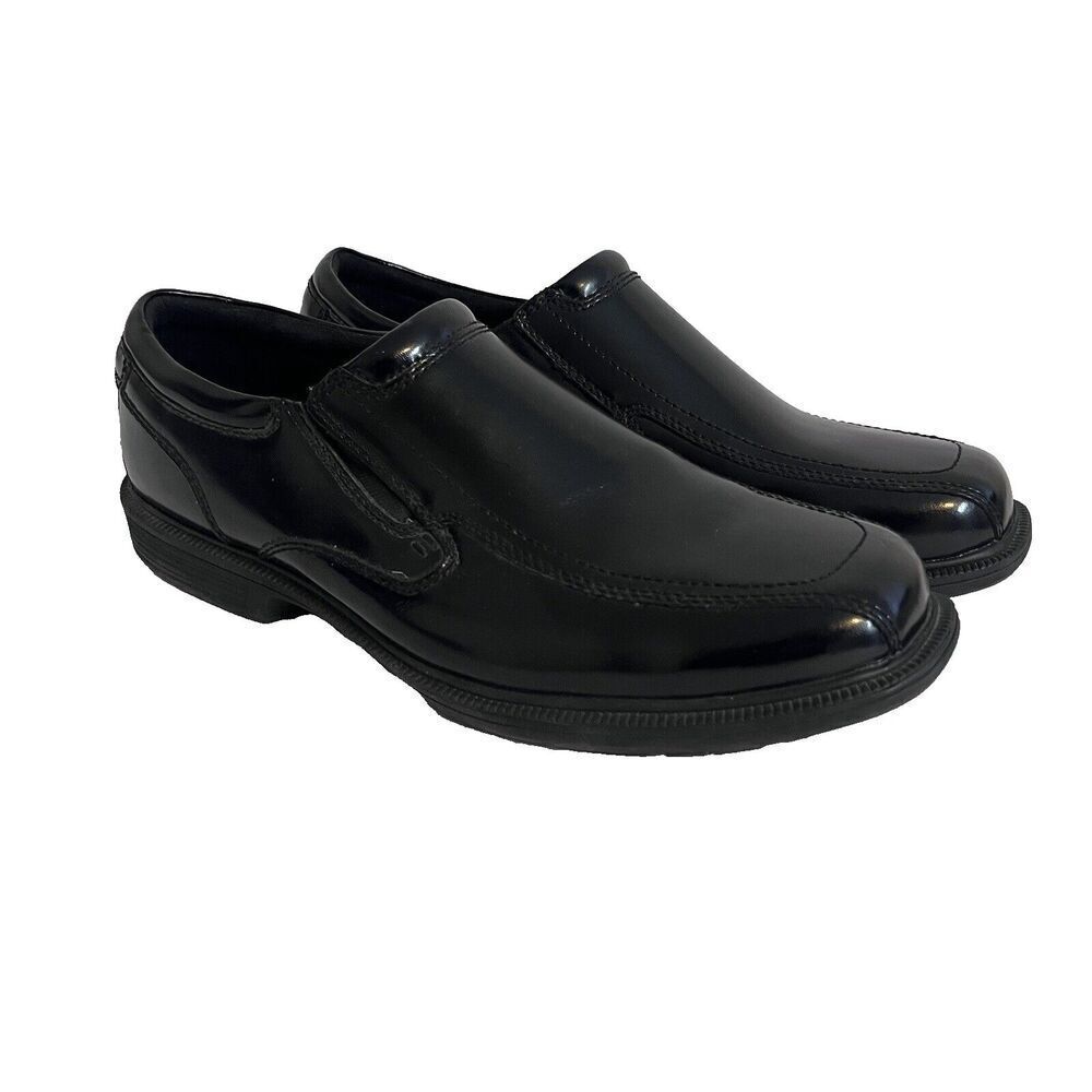 Nunn Bush Bleeker Street Bike Toe Slip On Comfortable Shoes Black Size 13M 84357